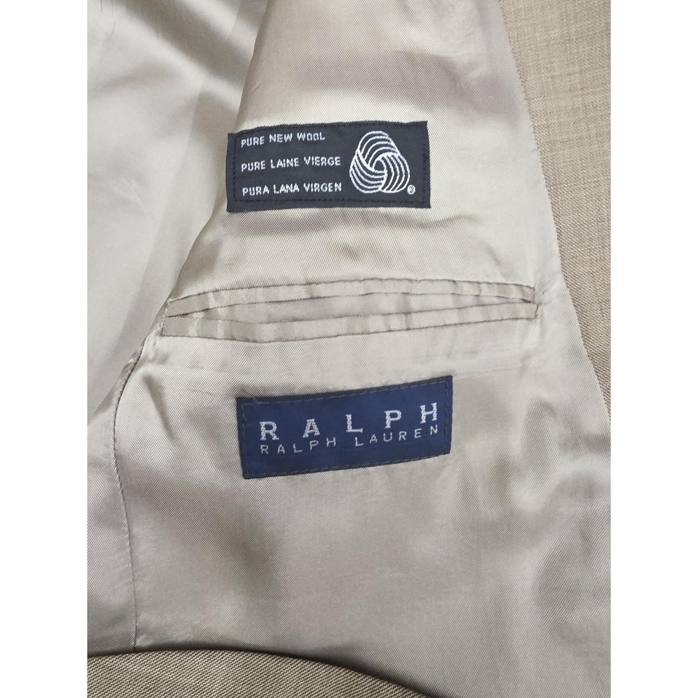 Ralph Lauren Dillard's Exclusive Wool Blazer Plaid Tan‎ Brown Mens Size 44R - Picture 5 of 13